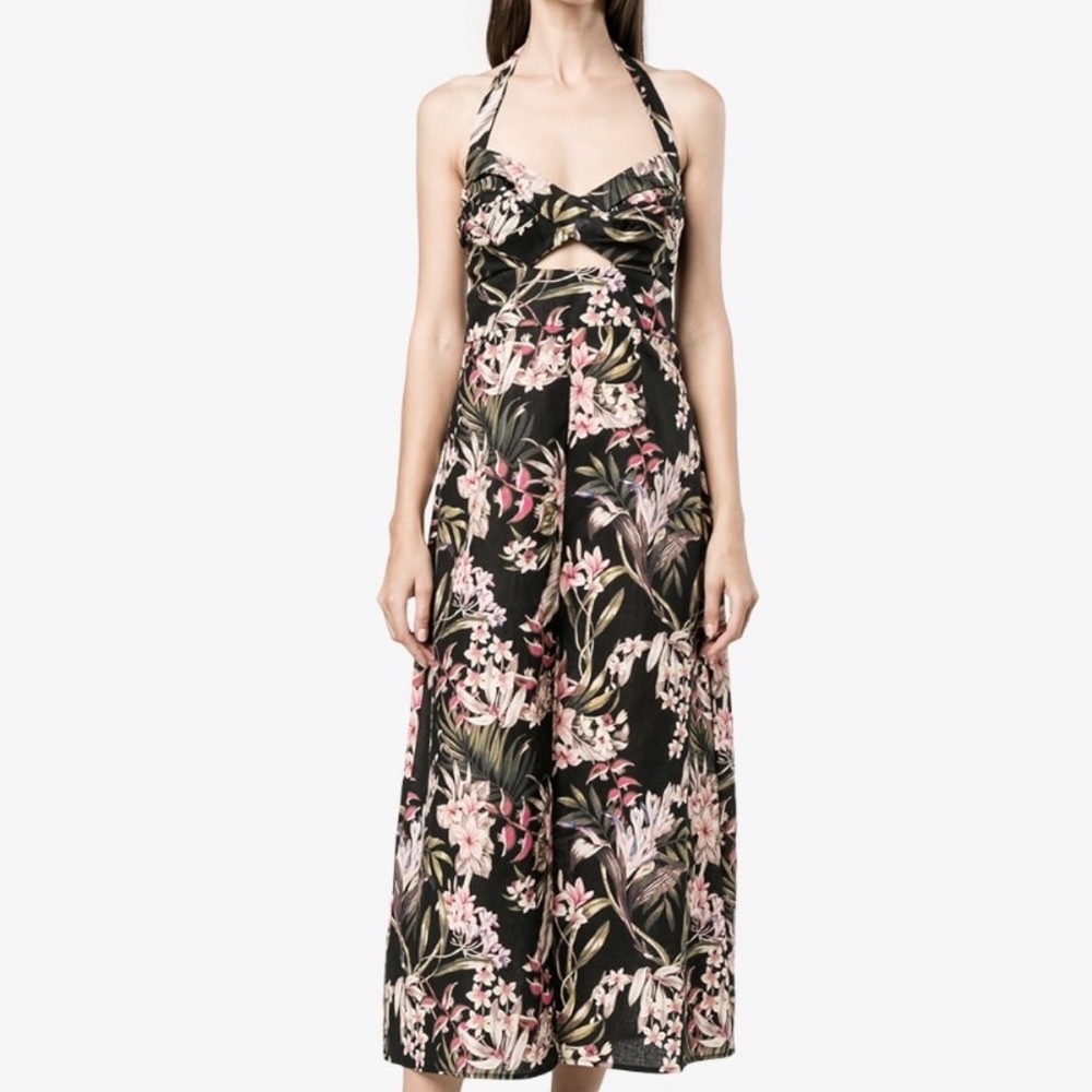 Zimmerman Floral Print Halter Neck Dress